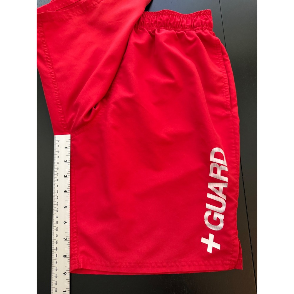 Nike Swim Men's 9" Guard Volley Short Trunks Size M (32-35) Red Mesh-Lined - Picture 7 of 12